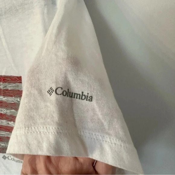 Columbia American Flag Patriotic T-Shirt Sz XL GUC - Picture 7 of 8